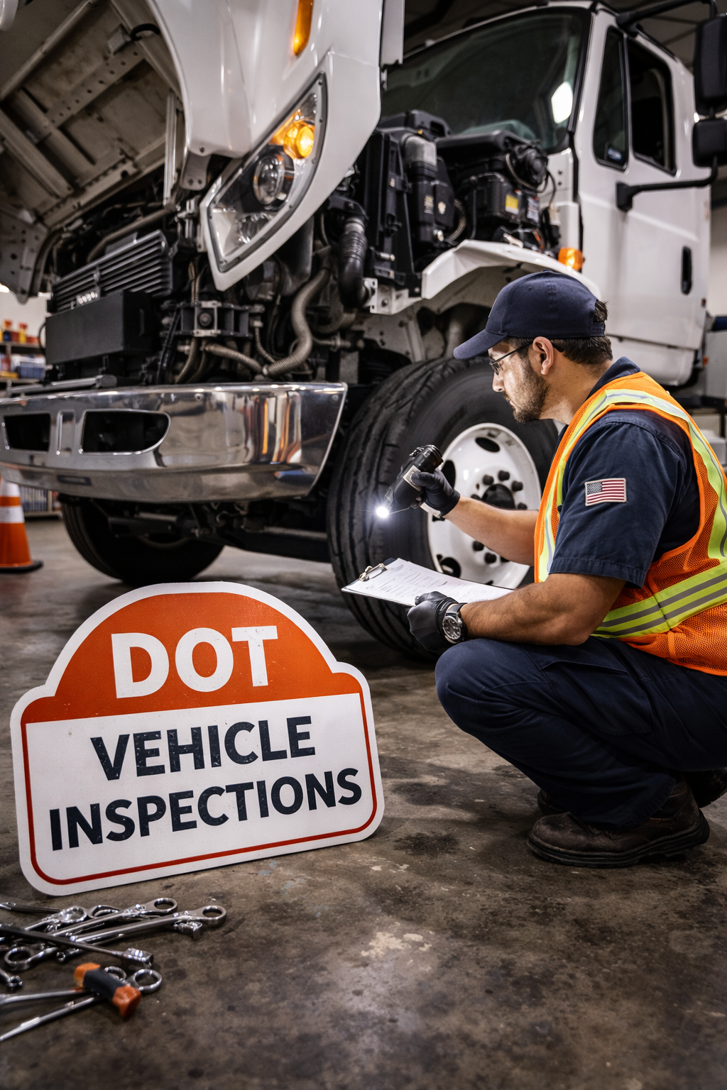 Bucket truck in operation